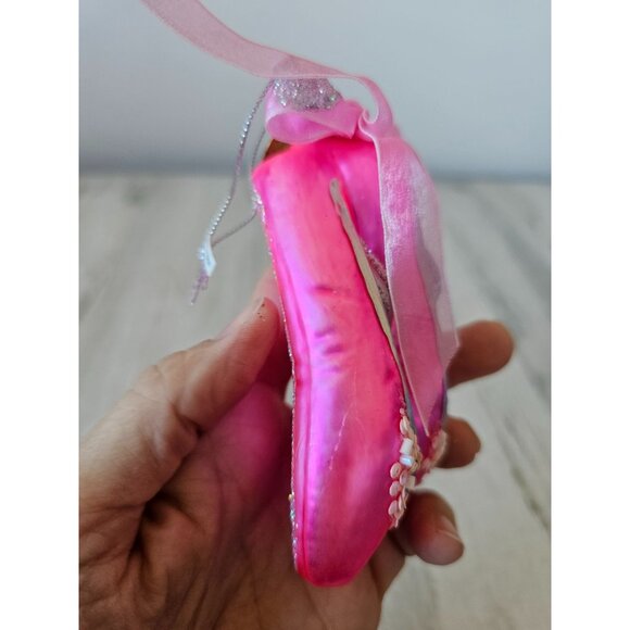 Katherine's collection glass ballet pink slippers rhinestone dancer unique beade - Picture 3 of 9